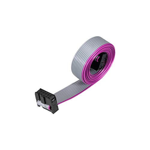 sourcing map IDC Cable de Cinta de Alambre Plano FC/FC Conector Tipo A de 10 Pines 2,54 mm de Paso 1m de Largo