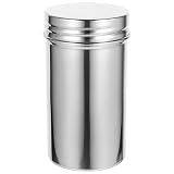 Beavorty Aufbewahrungsdose Edelstahl groß, Luftdichter Vorratsbehälter mit Schraubdeckel für Lebensmittel & Tee, Rostfreie Metalldose für Küche Gastronomie Labor, Silberner Vorratsdose