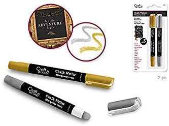 Craft Decor Chalk Writer Bundles (Pen for Writing Glass Windows/Mirror / Windshield) (blue-green-orange-yellow-pink-red-gold-silver-2white) image 5