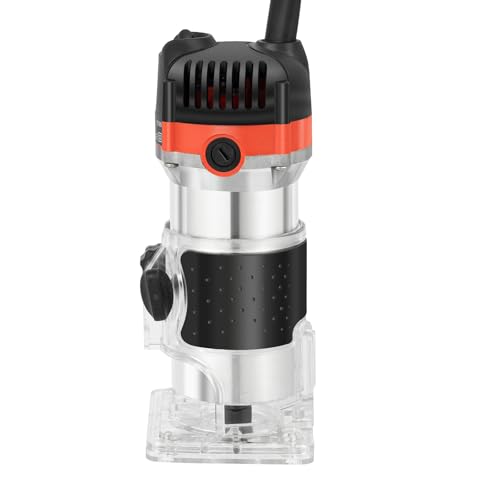 WUPYI2018 Fraise à main électrique 1/4 pour bois, 800 W, 30000R/M Trim Router Joiner