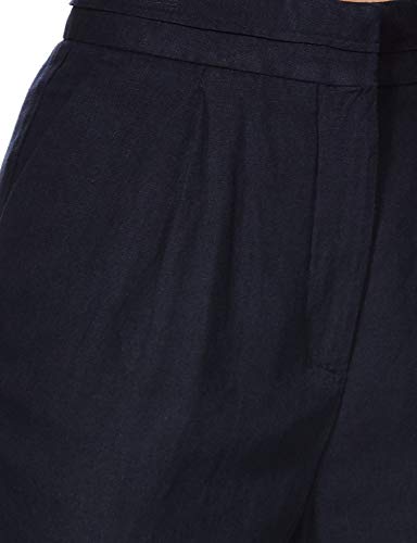 Image of Marks & Spencer Linen Blend Women's Solid High Rise Regular Fit Trouser