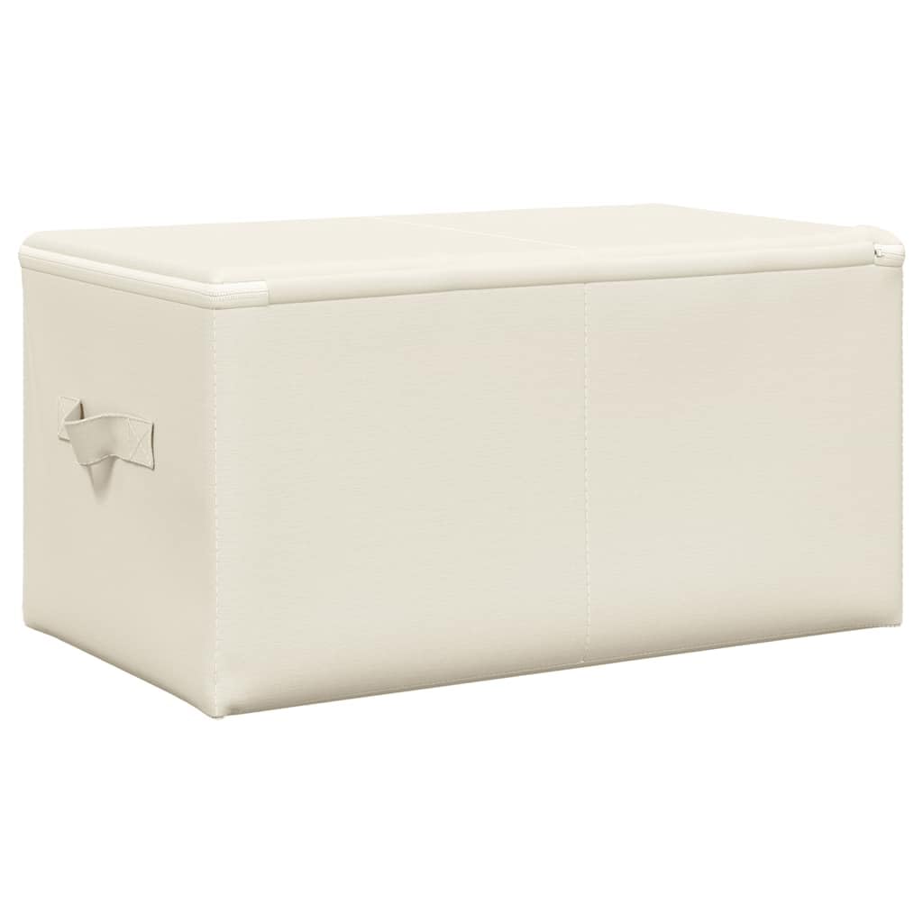 Faltbare Aufbewahrungsboxen 2 Stk. aus Stoff Creme 43 x 34 x 23 cm Organizer für Schrank, Küche, Bad, Büro, zum Sortieren und Verstauen
