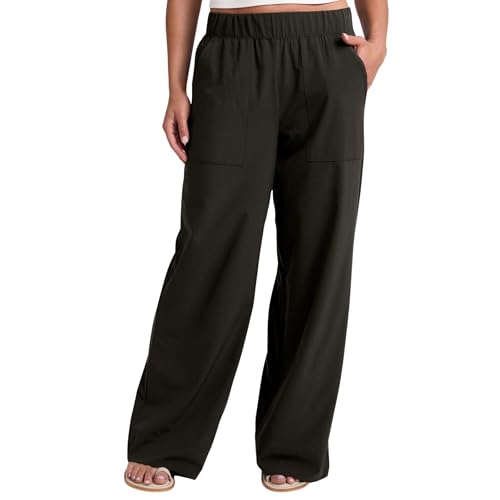 Beyond Yoga Women's Easy Wide Leg 31" Pant, Olive Ink,