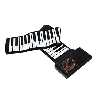 LentLY EP-15 Piano électrique intelligent à 61 touches, clavier de piano électrique numérique portable pliable – Touches d’effets sonores rouges, rechargeable, adapté aux débutants, aux apprenants ava - Les Beatles, Paul McCartney, John Lennon, RIngo Starr, George Harrison
