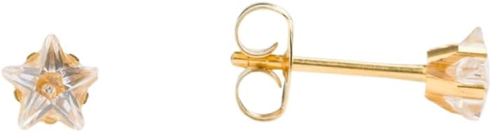 STUDEX Sensitive Star Cut Cubic Zirconia Stud Earrings 5mm | Hypoallergenic and Nickel Safe for Sensitive Ears | High Fashion Earrings for Women and Men