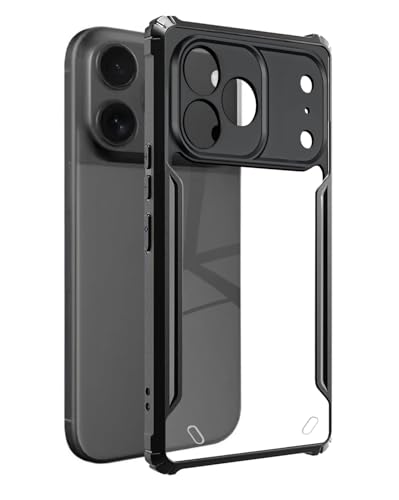 Image of SPAZY CASE iPhone 17 Pro Back Cover | Transparent Crystal Clear Hard PC Back Case with TPU Bumper, Drop Protection Case Cover for iPhone 17 Pro