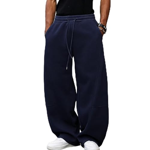 Image of Mens Baggy Sweatpants Casual Loose Elastic Waist Pants Streetwear Joggers with Pockets