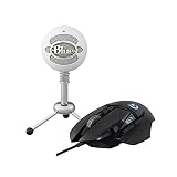 Blue Microphones SNOWBALL/TW Blue Microphones USB Microphone + Logitech G502 HERO Souris Gamer Filaire Haute Performance, Capteur Gaming HERO 25K, 25 600 PPP, Poids Ajustable, 11 Boutons Programmables