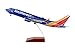 Daron Skymarks SKR8268 Southwest Airlines SWA Boeing 737-MAX8 1/100 Scale With Wood Stand & Gear , Blue