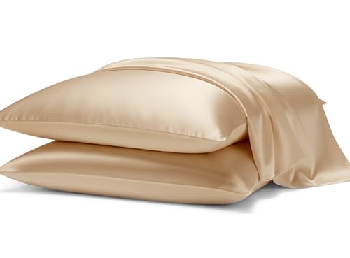 Kit 2 Fronhas Cetim Anti-frizz Seda Alto Brilho Par (Champagne)