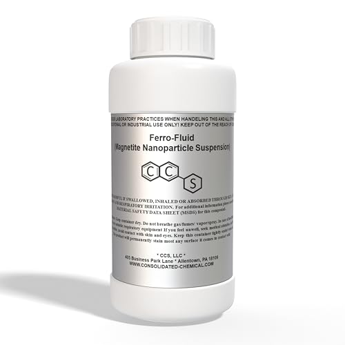 CCS CONSOLIDATED CHEMICAL & SOLVENTS Ferrofluid Sample 8oz (250ml) in Amber Glass Bottle
