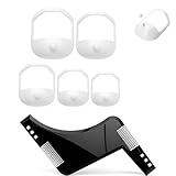 Bart Schablone, 5 Größen Bartformer Schablone, Mit 1 Stück Schwarz Bartschablonen Für Herren Form Wangenlinie Fachmann Bartformen Für Kinnbart Transparent Bart Former Rasiervorlage