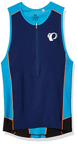 PEARL IZUMI Men's Elite Pursuit Tri Singlet, Bel Air Blue/Blue Depths, Medium