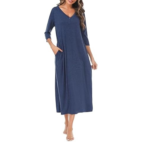 Chemise de Nuit Leversic XXL Bleu Marine Cover