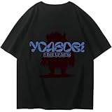 [川子] YOASOBI ヨアソビ tシャツ グッズ 半袖 ティーシャツ 上着 記念 T-shirt ファッション 快適 通勤 通学 日常着 男女兼用 (2XL,黒3) [並行輸入品]