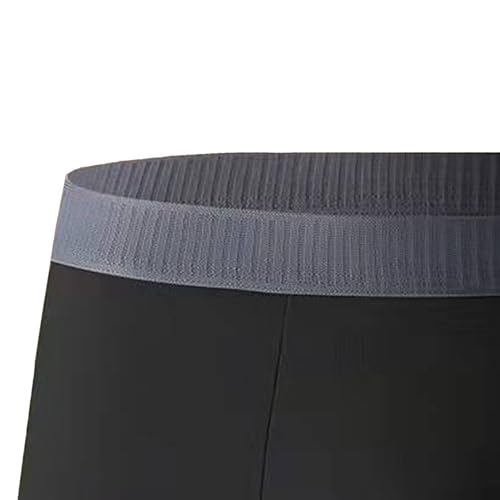 Men's Pure Cotton Stretch Underwears Moisture-Wicking Soft Boxer Brief Fly Underwear Boxer For Men (Black-pc3,Large)3
