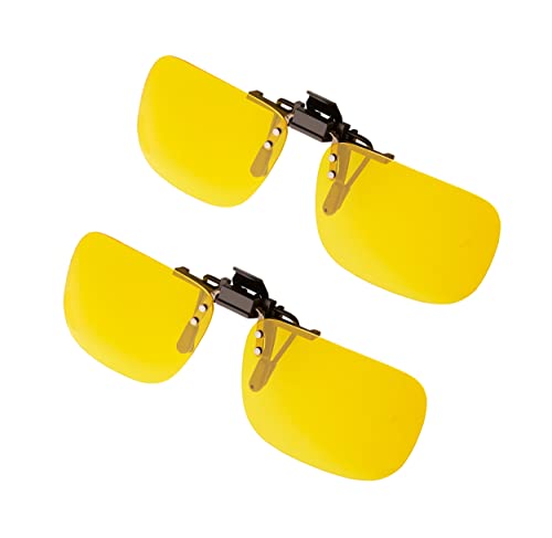 Image of POLARS DESIGN Clip On Flip Up Polarized Len Sunglasses Over Prescription Myopia Eyeglasses