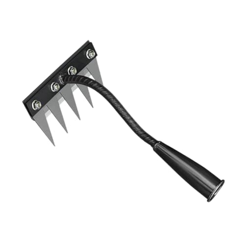 Rateau de Désherbage, Rateau Jardin Râteau de Déchaumage pour Le Jardinage, Outil de Disvant de La Griffe Rateau de Désherbage Berthaus, Outillage de Jardin pour Désherber, Ameublir, Semence, 5 Dents