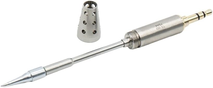 Soldering Iron Tip For TS1C TS80 Soldering Station, TS-B02, TS-D25, TS-J02, TS-K4, 3.5mm Plug-in Heating Core, Steel Fine Point Solder Tips(TS-J02)
