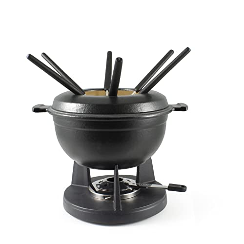 Swissmar Lucerne - Juego de fondue de hierro fundido (10 unidades), color negro mate Cover
