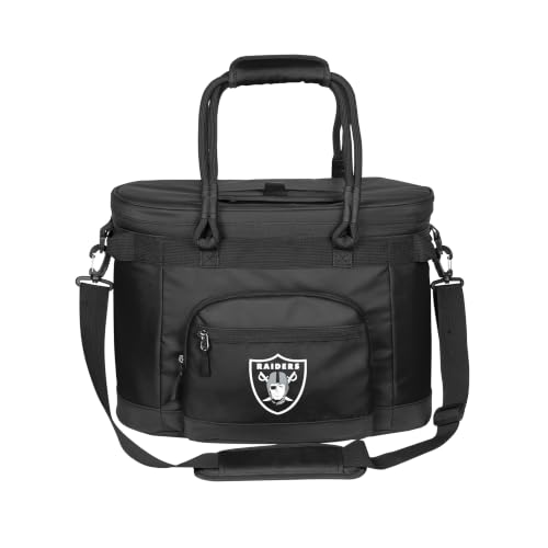 FANMATS NFL Oakland Raiders 35 Can Flex Cooler — Leak-Proof Lining | 35 Can Capacity | Top Hatch Opening | Team Color