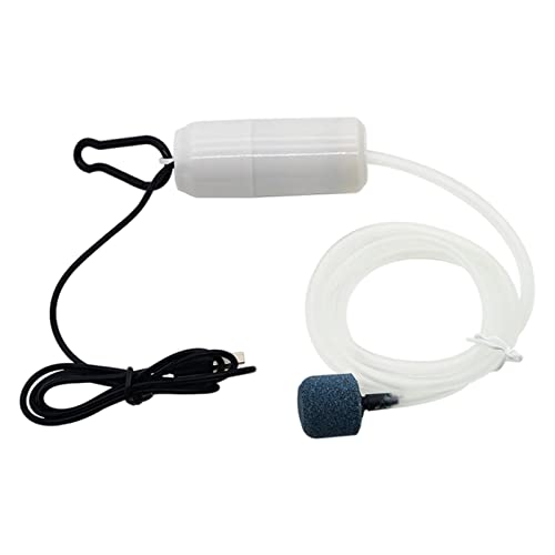 Baoblaze Bomba de ar de oxigênio para aquário pequena USB Mudo pesca ao ar livre tanque de peixes 5V