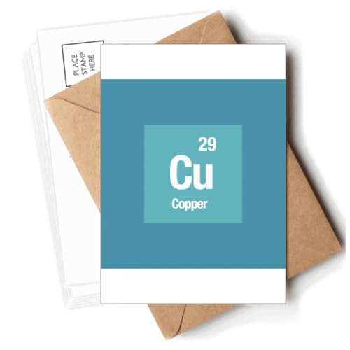Cartes postales vierges Cu Copper Checal Element Science correspondance