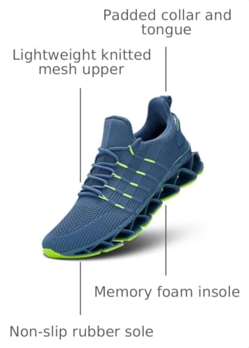 Image of Mens Running Shoes Mesh Breathable Trail Runners Fashion Sport Blade Walking Tennis Sneakers