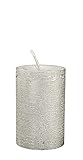 INNA-Glas Flachkopfkerze LAURENTINA, perle, 9 cm, Ø5,8 cm, 30h - Made in Germany...