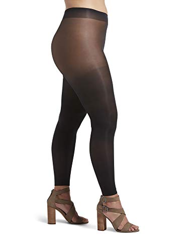 No nonsense Women's Plus Size Footless Comfort Waist Tight, 3 Pair Pack2