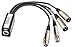 Sescom SES-4XLR2F2M-CAT 4 Channel Passive Balanced Audio Extender Over CAT5-6-7 RJ45 to 2 Female & 2 Male XLR Connector
