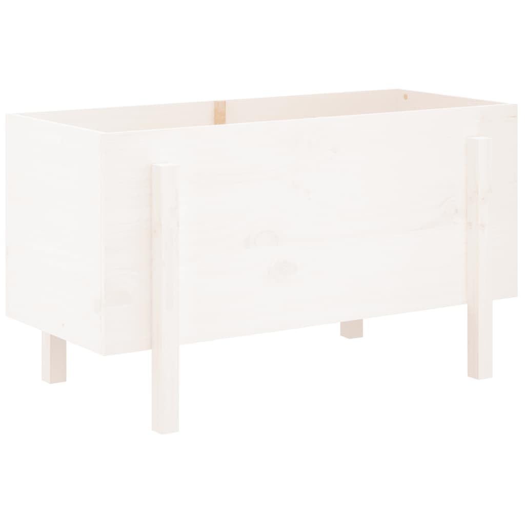 Arriate Elevado de Madera de Pino Maciza para Huerto Urbano, Jardineras de Exterior con Amplio Espacio para Plantas, Verduras y Hierbas Aromáticas en Jardín,