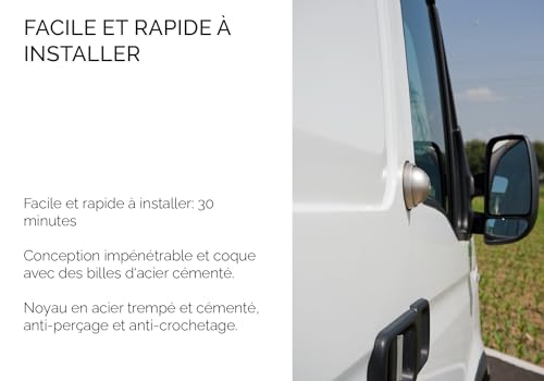 Antivol pour véhicule utilitaire double serrure débrayable UFO Kit nickel