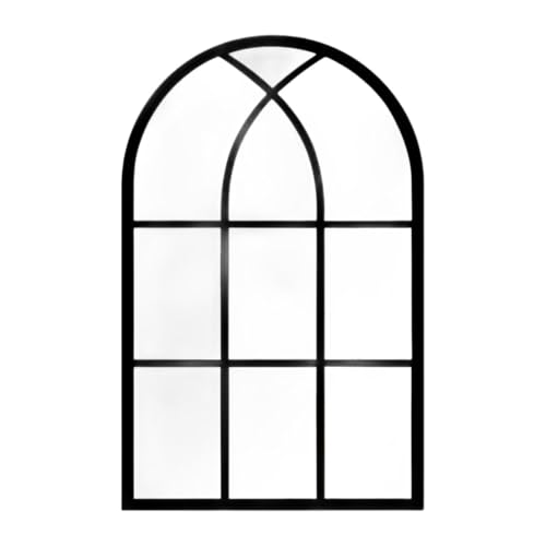 The Style Sutra® Arched Window Pane Mirror Wall Mounted Decorative Mirror for Vanity Bathroom Black| Home & Garden | Home D?©cor | Mirrors | | | Deal