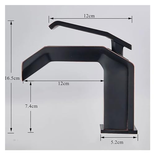 Mitigeur de cascade pour lavabo de salle de bains en nickel brossé monotrou - 6