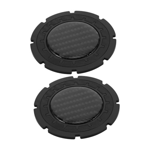 PRETYZOOM Modern Carbon Fiber Car Cup Coasters Sturdy Rubber Car Accessories for Cup Mat