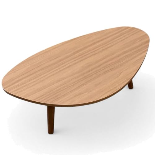 Mesa de Centro Orgânica Pés Palito em Madeira 90x52cm Mel