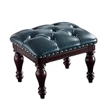 Aesthetic & Comfortable: Crafted with a Skin-Friendly Leather Cover this Footrest Stool offers Ultimate Comfort. Its Compact Wooden Makes it Ideal for Any Home Décor Providing Versatile Use as a Footrest Extra Seating or Decorative Accent. Elevate Your Living Space with this Stylish and Functional Addition.