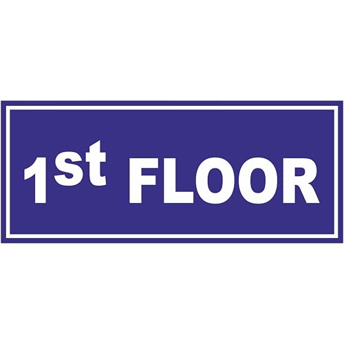 Image of ATTRACTSO - 1st Floor Sign Self Adhesive Laminated Sticker for Home, Office, Shop, Hospital, Hotel, Theatre, Restaurant - 12 inchx5 inch inch (Blue)