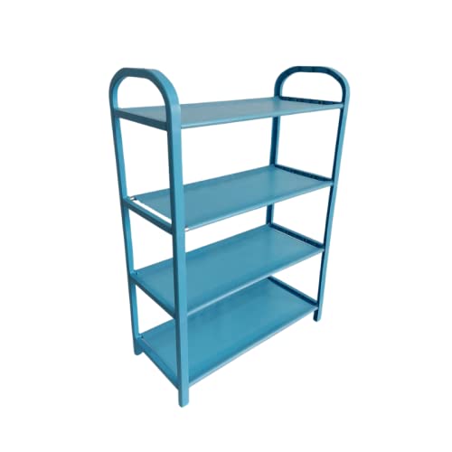 Sapateira Prateleira Multiuso Armário Organizador 4 Andares Com Forro 58cm X 40cm (Azul)