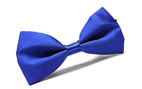 Image of JAGMOOLYA Products The Perfect Classic Satin Pre-Tied Bow Tie Formal Solid Tuxedo Bowtie Adjustable Length Many Colors and Styles Bow for Adults and Children