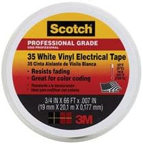 3M 10828-DL-2W 3/4" X 66' White Scotch 35 Professional Electrical Tape