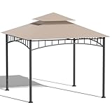 Fengind Replacement Canopy Top for Target Madaga Gazebo Model L-GZ136PST L-GZ136PST-2 (Replacement Canopy Only). 52*52in, 129*129in Double Tier Replacement Canopy for Target Madaga Gazebo(light Beige)