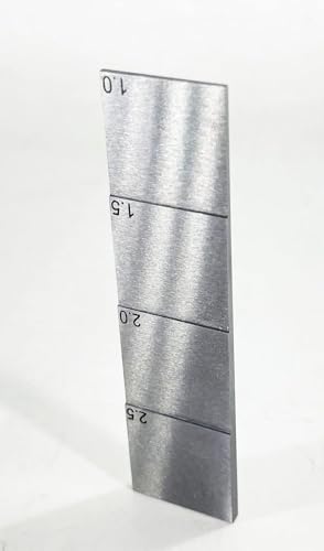Bloque de calibración de 4 pasos para medidor ultrasónico de espesores, material acero 1018, con espesores de 1 mm, 1,5 mm, 2 mm y 2,5 mm miniatura 2