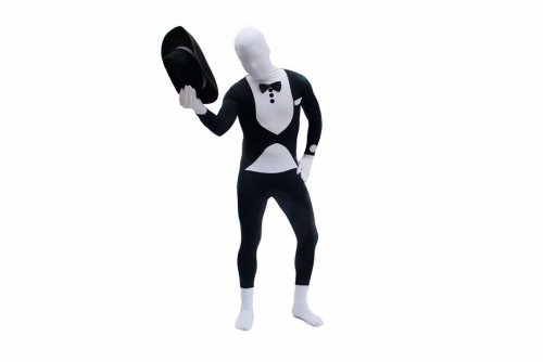 GOODS+GADGETS Spandex-Lycra full-body pak Body Suit pak - Tuxedo / Smoking / Butler kostuum Gr. M - Image 4