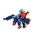 Plus Plus 3D Dinosaur Figure Building Block Set, 70 Mini Interlocking Puzzle Pieces, Fun Stem Toys for Kids - Triceratops Maker Tube