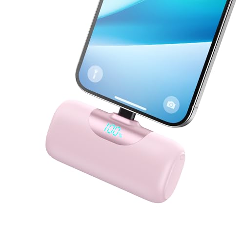 Mini cargador portátil 22.5W PD 5500mAh rosa