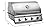Blaze Prelude LBM 4-Piece 32-Inch Natural Gas Outdoor Kitchen Package w/Double Side Burner & Refrigerator - BLZ-4LBM126-NG-4PC-SC