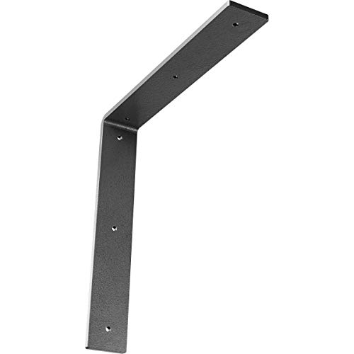 2"W x 12"D x 12"H Hamilton Steel Bracket, Hammered Silver