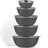 Photo Gallery whysko set di ciotole in acciaio inox con coperchio, 5 misure diverse, per preparare i pasti in cucina, cucinare, cuocere e conservare gli alimenti (grigio) Photo Gallery whysko set di ciotole in acciaio inox con coperchio, 5 misure diverse, per preparare i pasti in cucina, cucinare, cuocere e conservare gli alimenti (grigio)